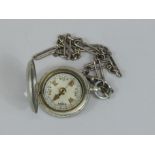 A World War I silver plated military compass, stamped F Darton & Co, London, and dated 1917, sold