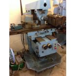 An Elliott horizontal milling machine/shaper, with tooling wall rack and extensive stock of cutters,