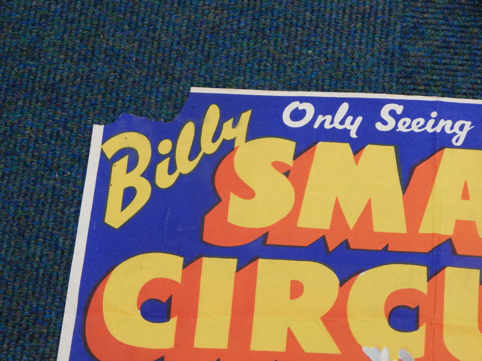 A Billy Smart's Circus and Wild West Show poster, for Clee Road, Clee Hall Estate, Grimsby, - Image 2 of 4