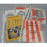 A quantity of souvenir football programmes, 1940's and 1950's.