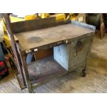 A steel welding trolley/bench This lot is for sale WITHOUT RESERVE. Viewing is by appointment with