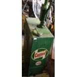 A Castrol oil tank and pump This lot is for sale WITHOUT RESERVE. Viewing is by appointment with The