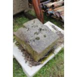 Three various sandstone pad stones.