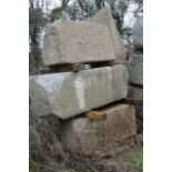 Four sections of granite, in various sizes.