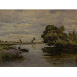 William Meredith (1851-1916). River scene, watercolour, signed and dated 1882, 25cm x 38cm