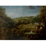 19thC British School. Derbyshire landscape - cottages, oil on canvas, 42cm x 52cm