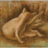 Joseph Smedley (1922-2016). Cat washing itself, pastel, signed, 41cm x 41cm and another - cat with