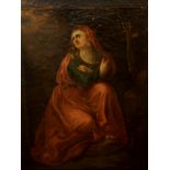 F Bird (19thC). Mary Magdalene, oil on canvas, signed, 70cm x 52cm