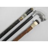 Three antique sword sticks. (AF)