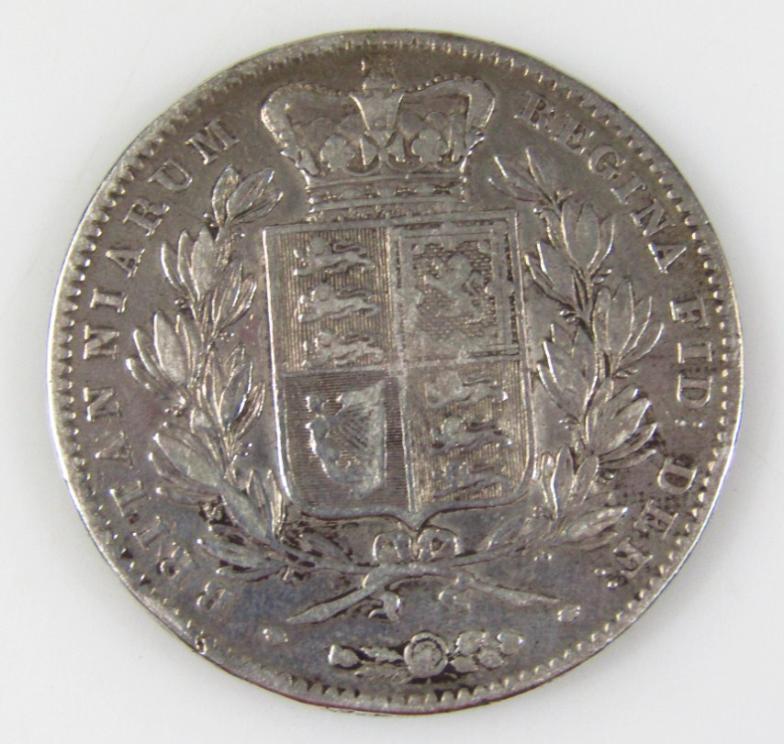 Various coins, comprising a Victorian young head crown, 1847 (fine to very fine), 1894 half crown - Image 3 of 6