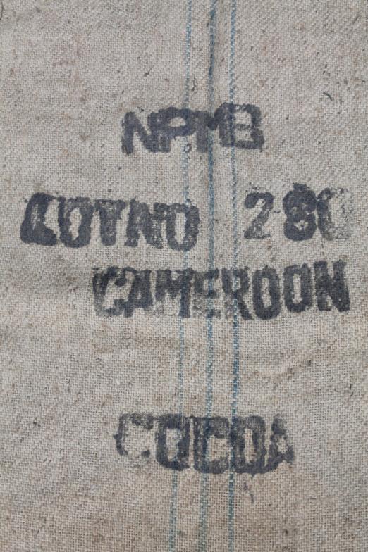 A hessian cocoa bean sack stamped Cameroon and another, various dimensions. (2) - Image 2 of 3