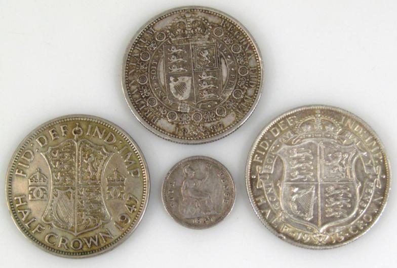 A Victorian half crown, 1887, other coins, modern low denomination fifty pence pieces, £2 coin, - Image 3 of 8