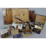 A comprehensive early 20thC artist set, to include a Lechertier Barbe & Co. London shaped palette,