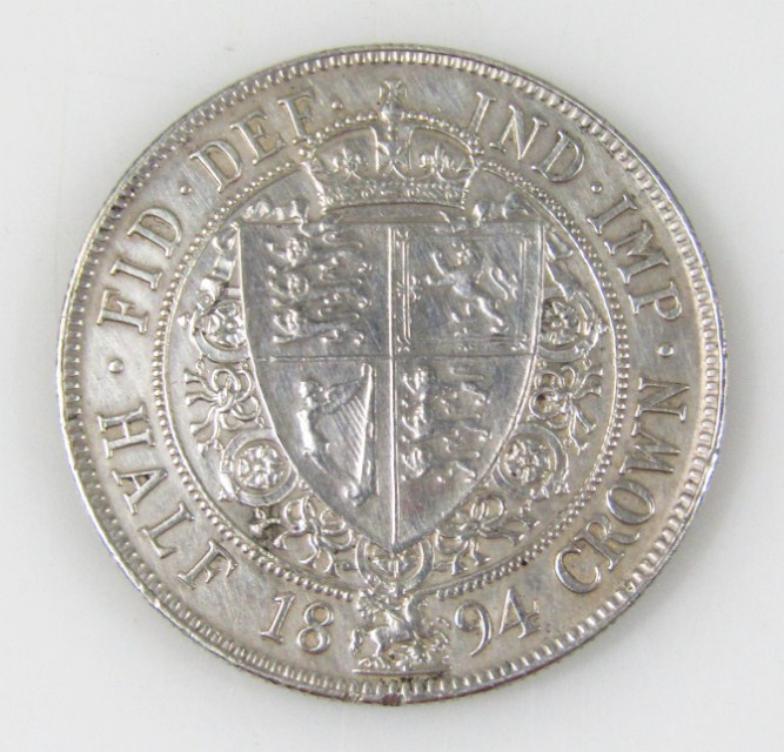 Various coins, comprising a Victorian young head crown, 1847 (fine to very fine), 1894 half crown - Image 4 of 6