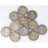 Various pre-1920's George IV half crowns. (11)