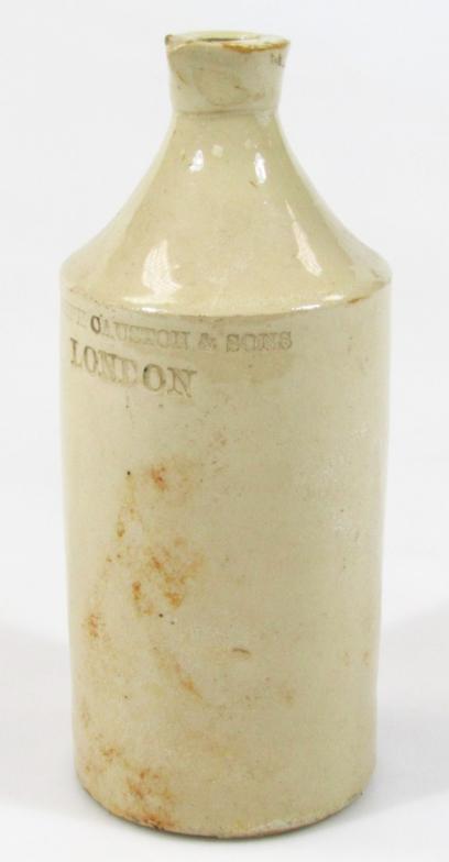 A late 18thC / early 19thC stoneware bottle, of shouldered cylindrical outline, marked Sir Joseph