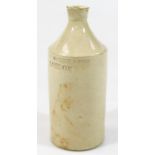 A late 18thC / early 19thC stoneware bottle, of shouldered cylindrical outline, marked Sir Joseph