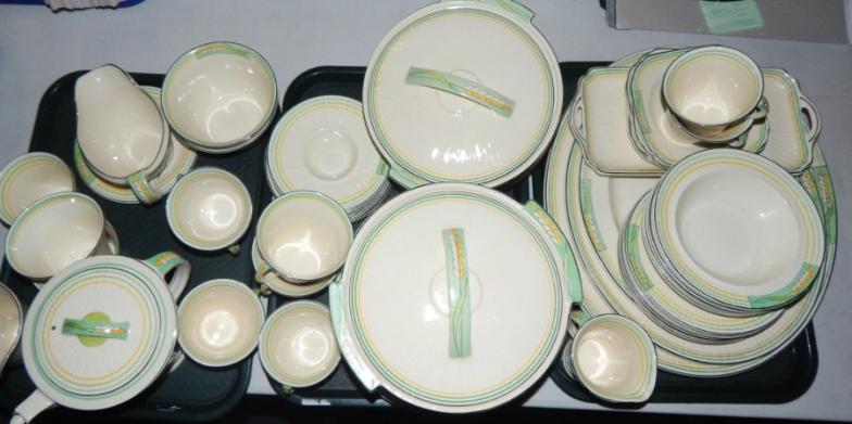 A Burleighware pottery part dinner tea and coffee service, decorated in The Belvedere pattern, - Image 3 of 3