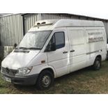 A Mercedes Sprinter 311CDi refrigerated panel van, registration BG51 FFS, V5 present.