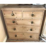 A Victorian pine chest of drawers.