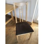 A set of eight IKEA dining chairs.