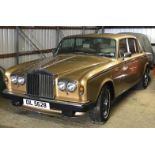 A Rolls Royce Silver Shadow II, registration 0IL 5268, 86,489 recorded miles, gold, first registered