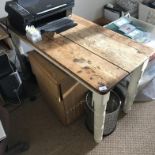 A Victorian pine side table.