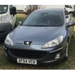 A Peugeot 407 saloon car, registration AF54 VCU, the 2014 mileage reading for 128,835 miles, diesel,