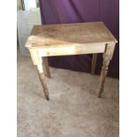 A Victorian pine side table.