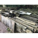 A large quantity of timbers. including fence posts, sleepers, etc.