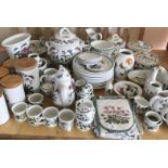 A large quantity of Botanic Garden Portmeirion Pottery, comprising part dinner wares and tea wares.
