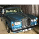 A Rolls Royce Silver Shadow II, registration JCK 600W, 69,720 recorded miles, Caribbean Aqua Blue,