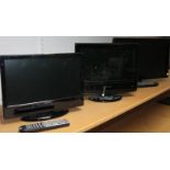 Various televisions, comprising a Ferguson 16", Technika and another. (3)