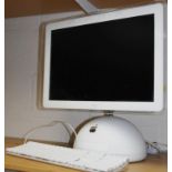 An iMac 20.5" monitor and keyboard.