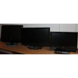 A Ferguson 15.5" television, in black trim, a Celcos 20" and a 19" Toshiba. (3)