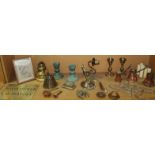 Various metalware, etc., to include a laboratory titled sign, 19cm x 25cm, other metalware, lamp