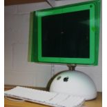 An iMac 15" monitor and keyboard.