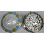 Various decorative shades, to include astragal type, 31cm diameter, floral domed example, etc. (a