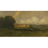 Arthur George Bell (1849-1916). Landscape oil on board, signed and dated, 19.5cm x 31xm.