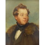 19thC British School. Victorian gentleman of title, oil on board, titled verso, 31cm x 25cm