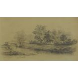 John Berney Ladbrooke (1803-1879). Washingborough Lincolnshire, pencil drawing, signed and titled,