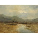 William Percy French (1854-1920). West of Ireland landscape, watercolour, signed, 18.5cm x 26cm