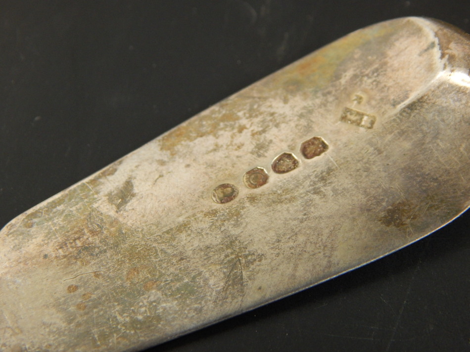 A George III silver basting spoon, in fiddle pattern, London 1798, 3½oz. (M) - Image 3 of 3
