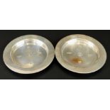Two Queen Elizabeth II silver Armada dishes, dated Aug 8 1953, London 1953, 4oz. (M)