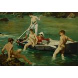 After Henry Scott Tuke. The Bathers, oil on canvas, signed, 55cm x 75.5cm (M)