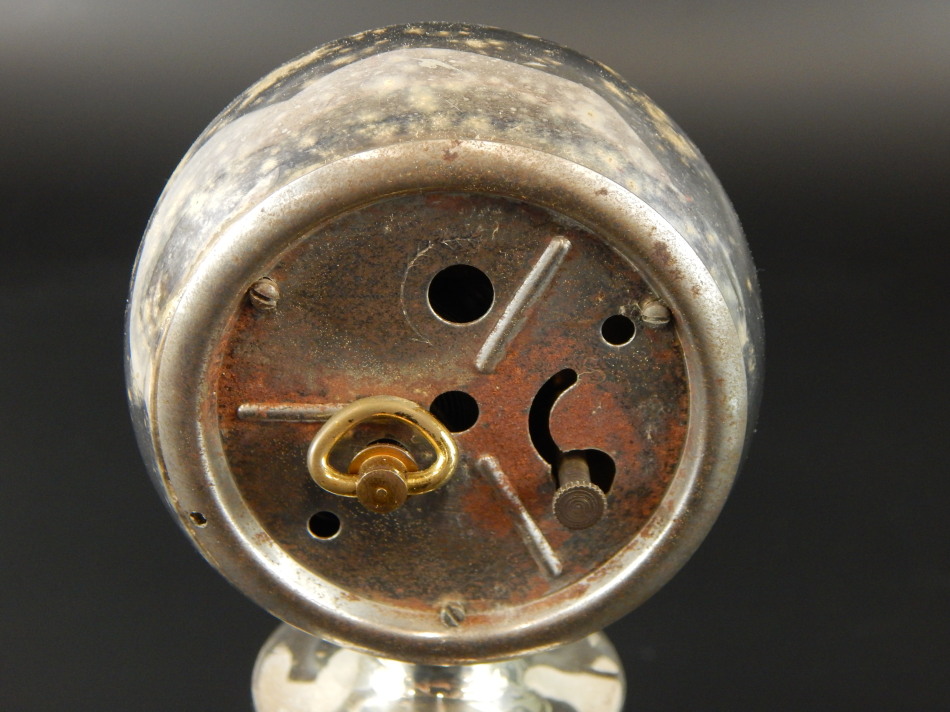 A George V cased silver timepiece, round clock dial, with Roman numerals, and black hands, Chester - Image 2 of 3