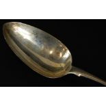 A George III silver basting spoon, in fiddle pattern, London 1798, 3½oz. (M)