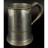 A GWR railway silver plated tankard, marked H&R.R.D, QUART, Gaskell & Chambers Birmingham, 14.5cm