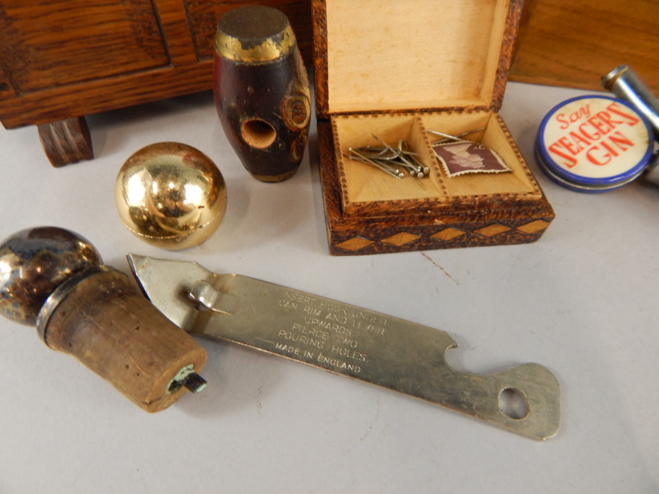 Various wooden items, to include a miniature oak coffer, etc. (M) - Image 4 of 4