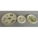 Three limited edition pieces of Ashtead pottery, from the Christopher Robin nursery set, a small